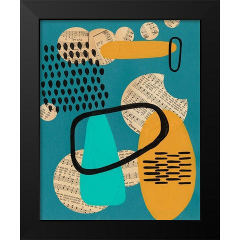 Contemporary Configuration I Black Modern Wood Framed Art Print by Moore, Regina