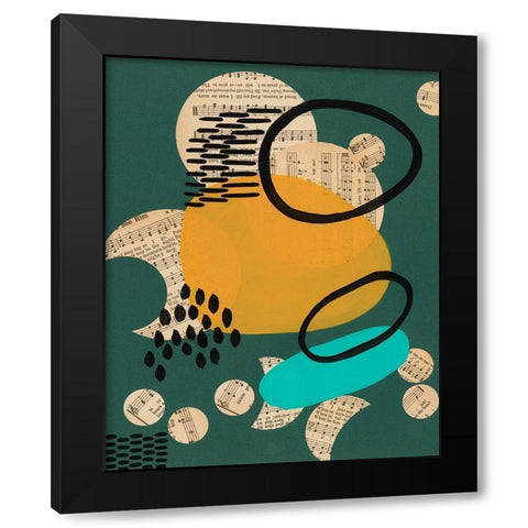 Contemporary Configuration II Black Modern Wood Framed Art Print by Moore, Regina