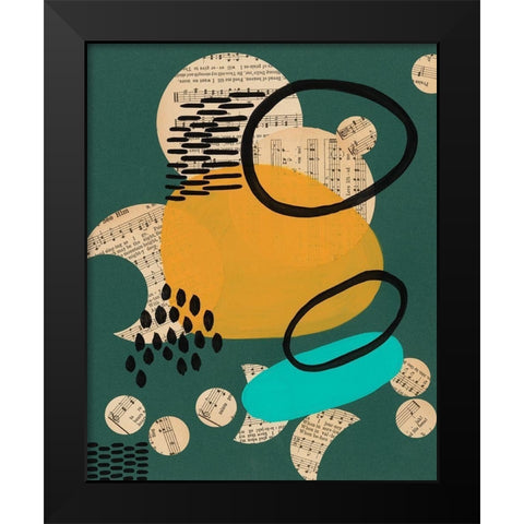 Contemporary Configuration II Black Modern Wood Framed Art Print by Moore, Regina