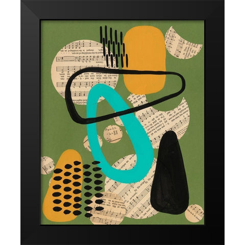 Contemporary Configuration III Black Modern Wood Framed Art Print by Moore, Regina
