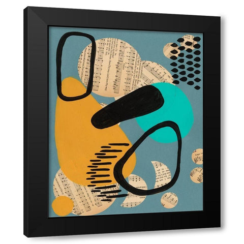 Contemporary Configuration V Black Modern Wood Framed Art Print by Moore, Regina