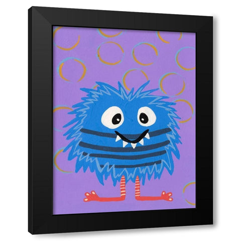 Happy Creatures I Black Modern Wood Framed Art Print with Double Matting by Moore, Regina