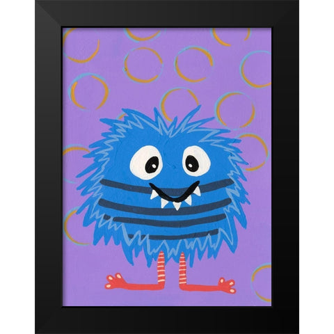 Happy Creatures I Black Modern Wood Framed Art Print by Moore, Regina