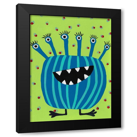 Happy Creatures II Black Modern Wood Framed Art Print with Double Matting by Moore, Regina