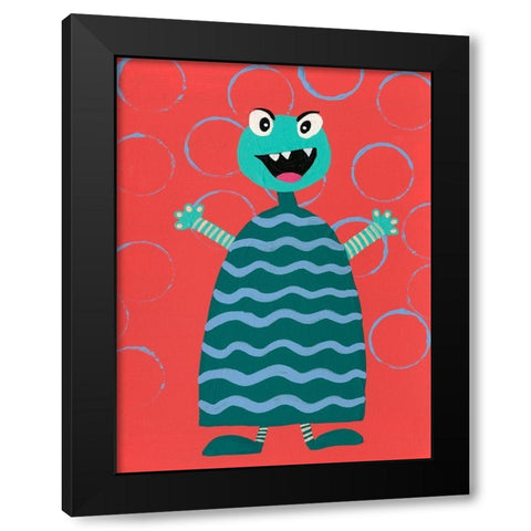 Happy Creatures VIII Black Modern Wood Framed Art Print by Moore, Regina