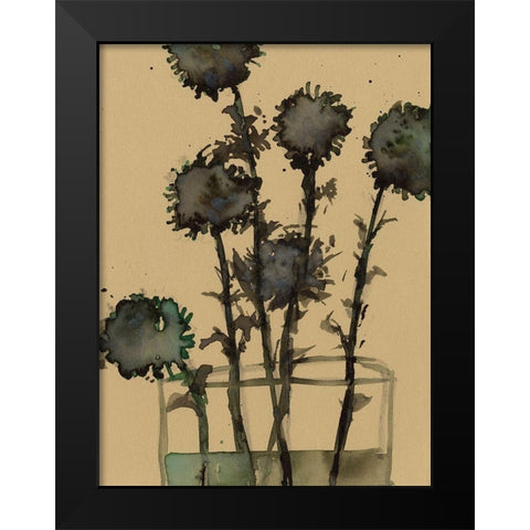 Dry Stems II Black Modern Wood Framed Art Print by Dixon, Samuel