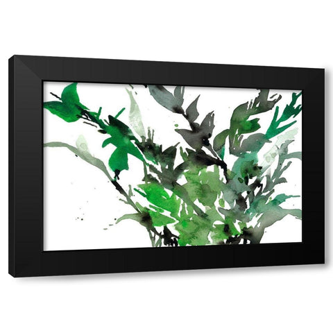 Just the Leaves I Black Modern Wood Framed Art Print with Double Matting by Dixon, Samuel