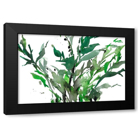 Just the Leaves II Black Modern Wood Framed Art Print by Dixon, Samuel
