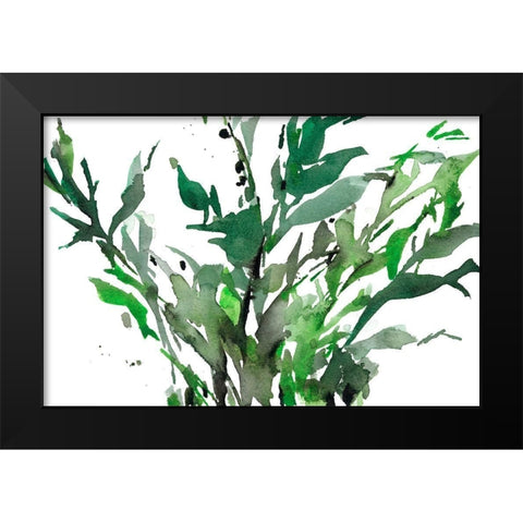 Just the Leaves II Black Modern Wood Framed Art Print by Dixon, Samuel