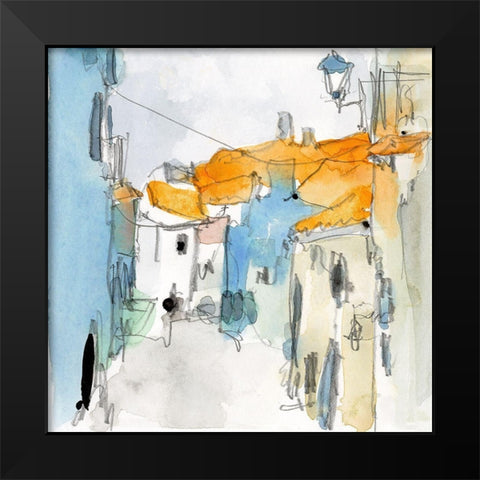 Along the Spanish Sidewalk I Black Modern Wood Framed Art Print by Dixon, Samuel