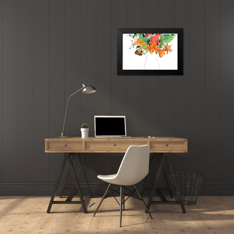 Expressive Bouquet I Black Modern Wood Framed Art Print by Dixon, Samuel