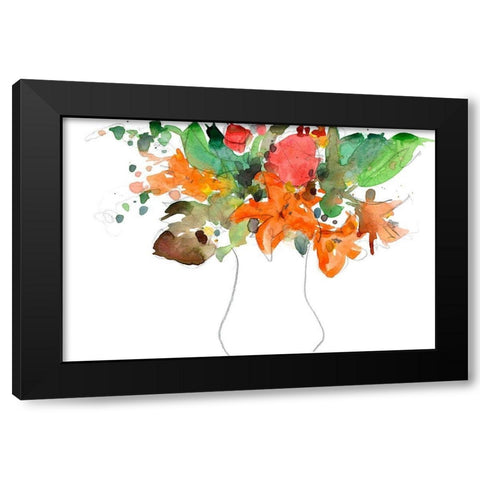 Expressive Bouquet I Black Modern Wood Framed Art Print by Dixon, Samuel