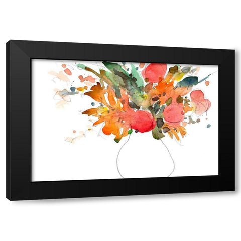 Expressive Bouquet II Black Modern Wood Framed Art Print with Double Matting by Dixon, Samuel