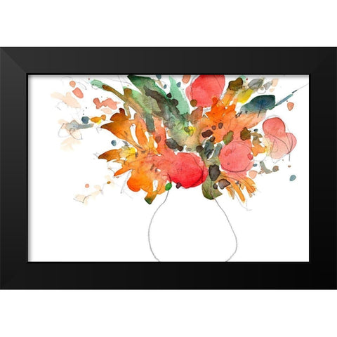 Expressive Bouquet II Black Modern Wood Framed Art Print by Dixon, Samuel