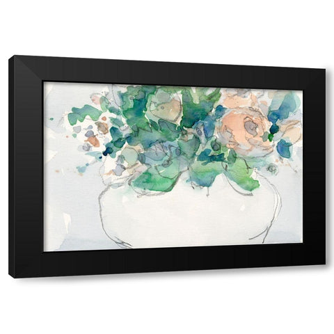 Pastel Arrangement II Black Modern Wood Framed Art Print with Double Matting by Dixon, Samuel
