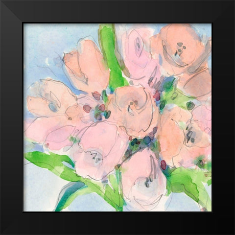 Tulip Bouquet I Black Modern Wood Framed Art Print by Dixon, Samuel