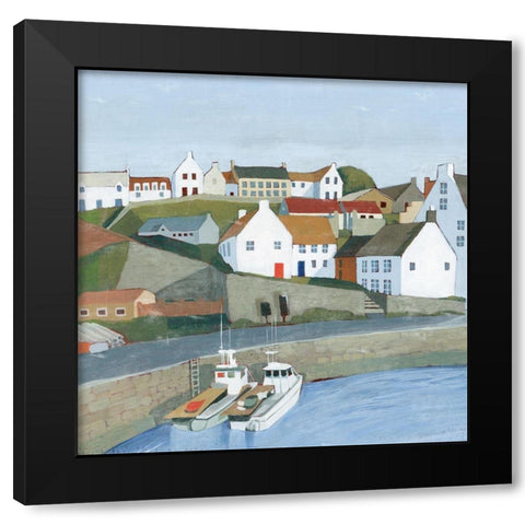Old Coast Town I Black Modern Wood Framed Art Print by Popp, Grace