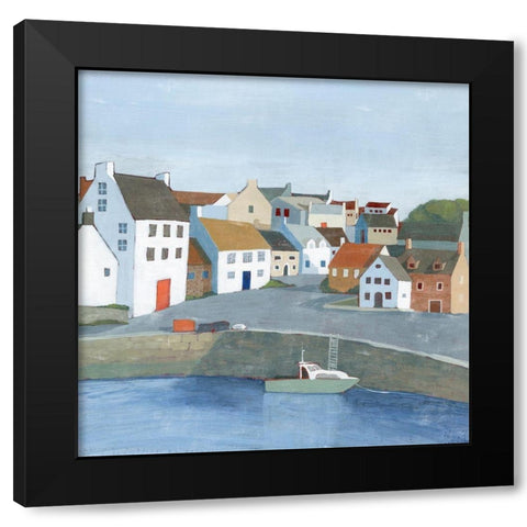 Old Coast Town II Black Modern Wood Framed Art Print with Double Matting by Popp, Grace