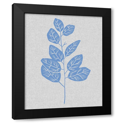 Blue Stem I Black Modern Wood Framed Art Print with Double Matting by Wang, Melissa