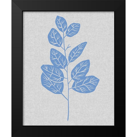 Blue Stem I Black Modern Wood Framed Art Print by Wang, Melissa