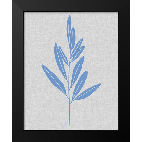 Blue Stem III Black Modern Wood Framed Art Print by Wang, Melissa