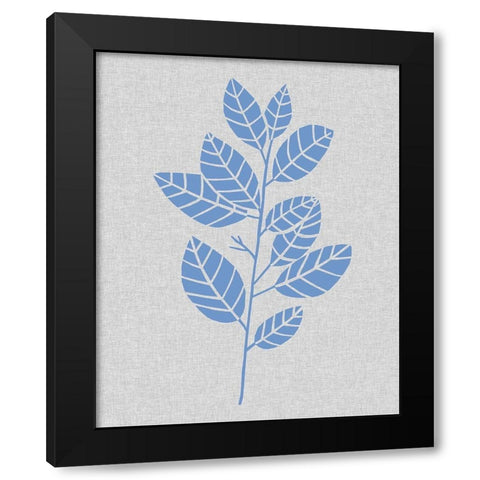 Blue Stem IV Black Modern Wood Framed Art Print by Wang, Melissa