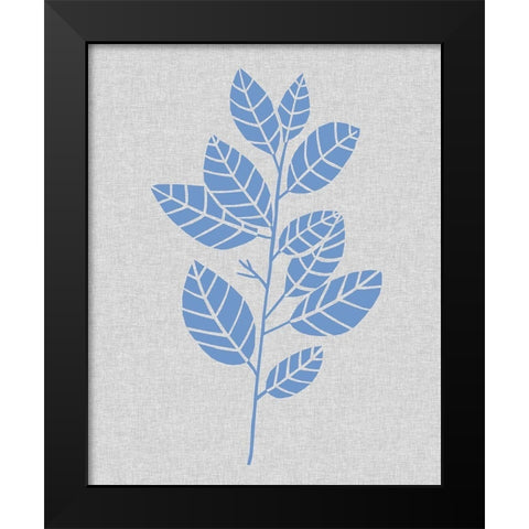 Blue Stem IV Black Modern Wood Framed Art Print by Wang, Melissa