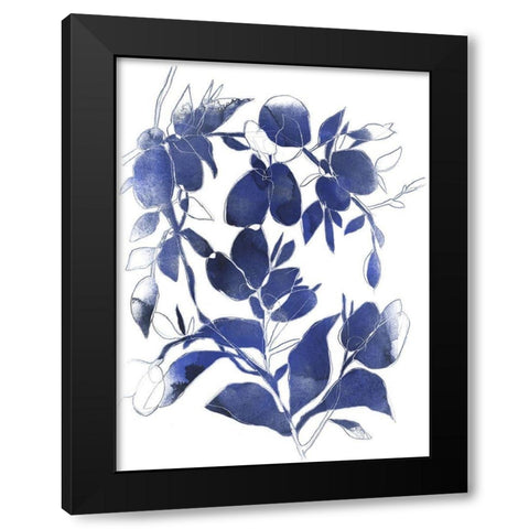 Indigo Branch I Black Modern Wood Framed Art Print with Double Matting by Vess, June Erica