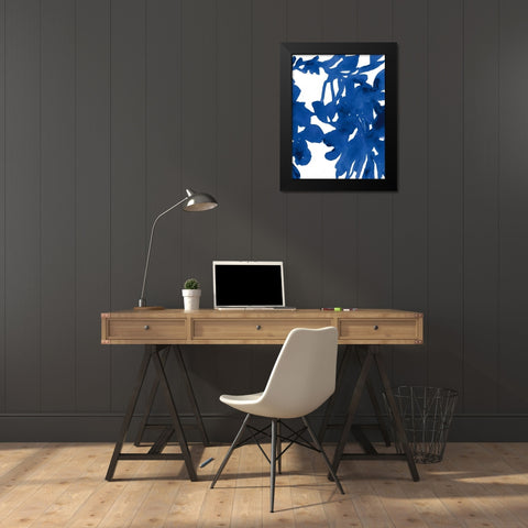 Azure Silhouette I Black Modern Wood Framed Art Print by Vess, June Erica