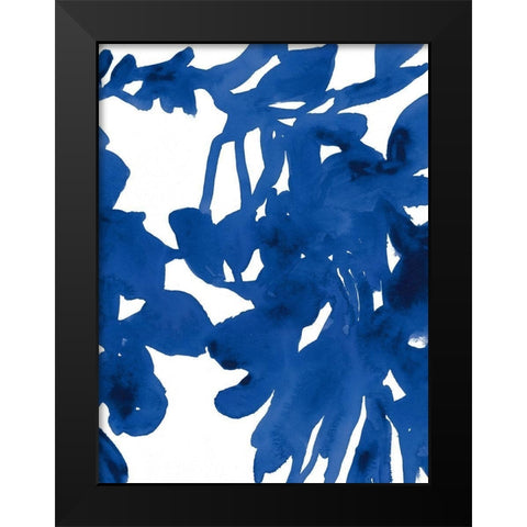 Azure Silhouette I Black Modern Wood Framed Art Print by Vess, June Erica