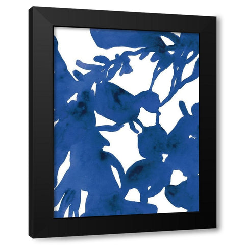 Azure Silhouette II Black Modern Wood Framed Art Print by Vess, June Erica