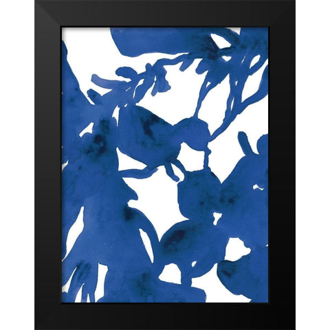 Azure Silhouette II Black Modern Wood Framed Art Print by Vess, June Erica