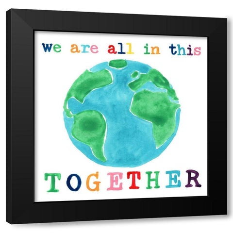 Rainbow Hope II Black Modern Wood Framed Art Print by Vess, June Erica