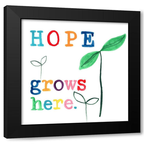 Rainbow Hope III Black Modern Wood Framed Art Print with Double Matting by Vess, June Erica