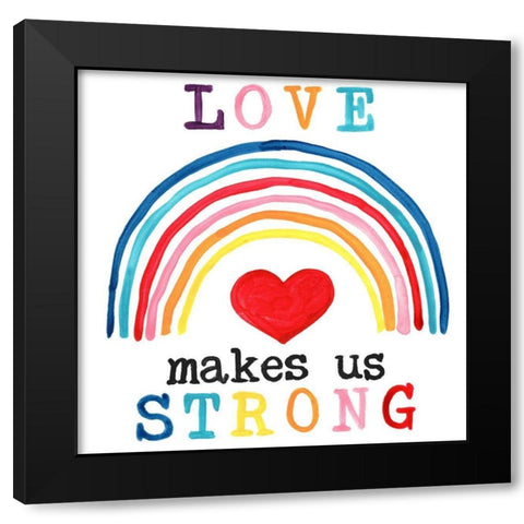 Rainbow Hope IV Black Modern Wood Framed Art Print by Vess, June Erica