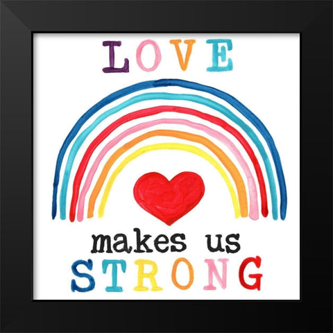 Rainbow Hope IV Black Modern Wood Framed Art Print by Vess, June Erica