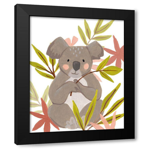 Koala-ty Time I Black Modern Wood Framed Art Print with Double Matting by Vess, June Erica