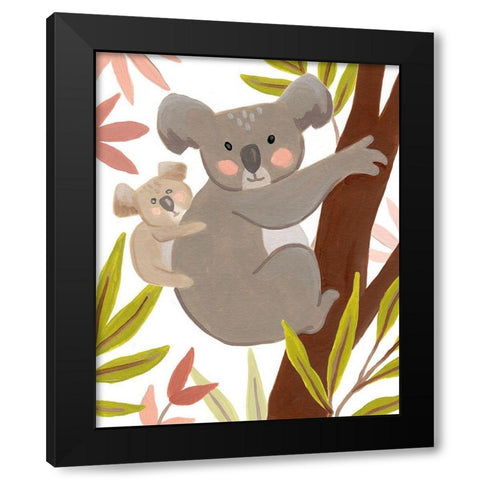 Koala-ty Time III Black Modern Wood Framed Art Print with Double Matting by Vess, June Erica