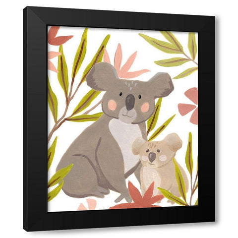 Koala-ty Time IV Black Modern Wood Framed Art Print by Vess, June Erica
