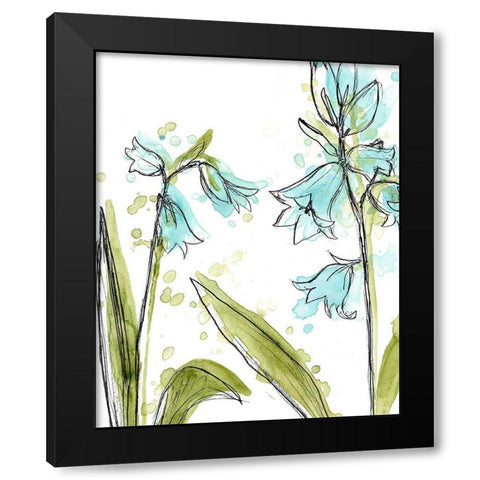 Spring Contours IV Black Modern Wood Framed Art Print by Vess, June Erica