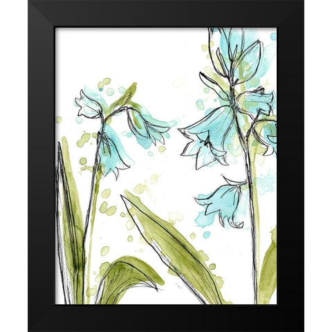 Spring Contours IV Black Modern Wood Framed Art Print by Vess, June Erica