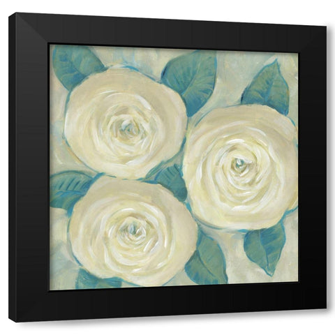 Roses in Bloom I Black Modern Wood Framed Art Print with Double Matting by OToole, Tim