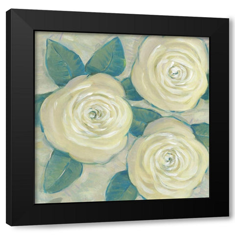 Roses in Bloom II Black Modern Wood Framed Art Print with Double Matting by OToole, Tim