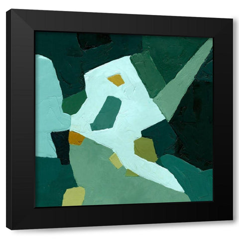 Palette Abstract I Black Modern Wood Framed Art Print with Double Matting by Caroline, Emma