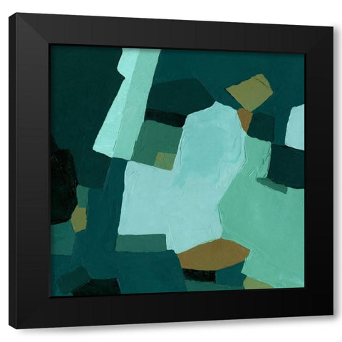Palette Abstract II Black Modern Wood Framed Art Print by Caroline, Emma