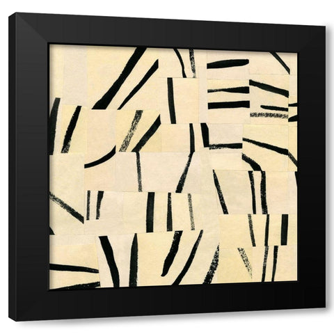 Abstract Grid I Black Modern Wood Framed Art Print by Caroline, Emma
