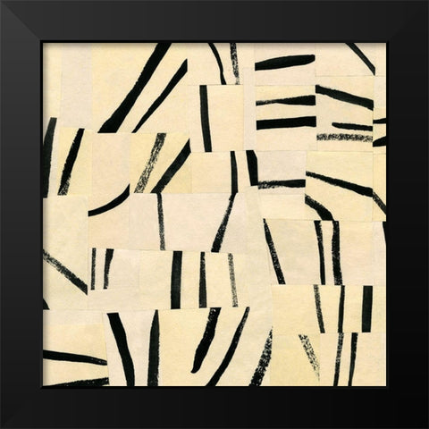 Abstract Grid I Black Modern Wood Framed Art Print by Caroline, Emma