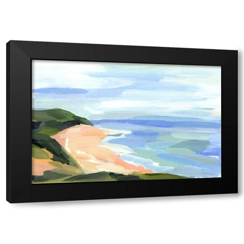 Pastel Coastline II Black Modern Wood Framed Art Print by Warren, Annie