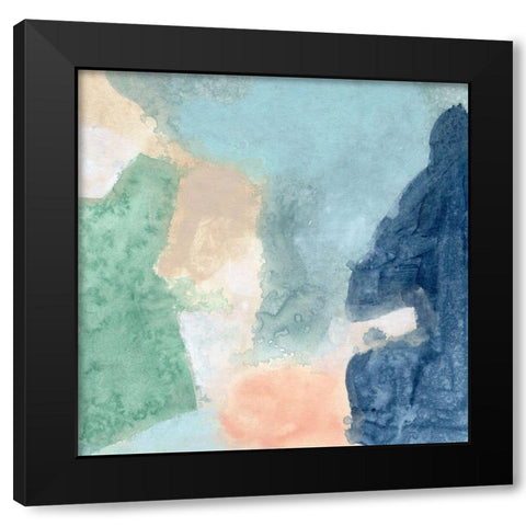 Sea Patch II Black Modern Wood Framed Art Print with Double Matting by Vess, June Erica