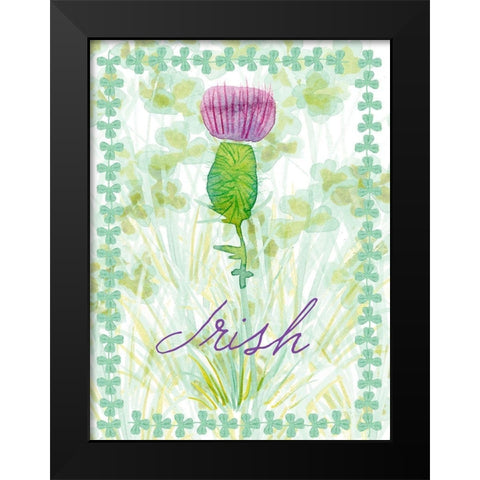 Lucky Shamrock II Black Modern Wood Framed Art Print by Ludwig, Alicia